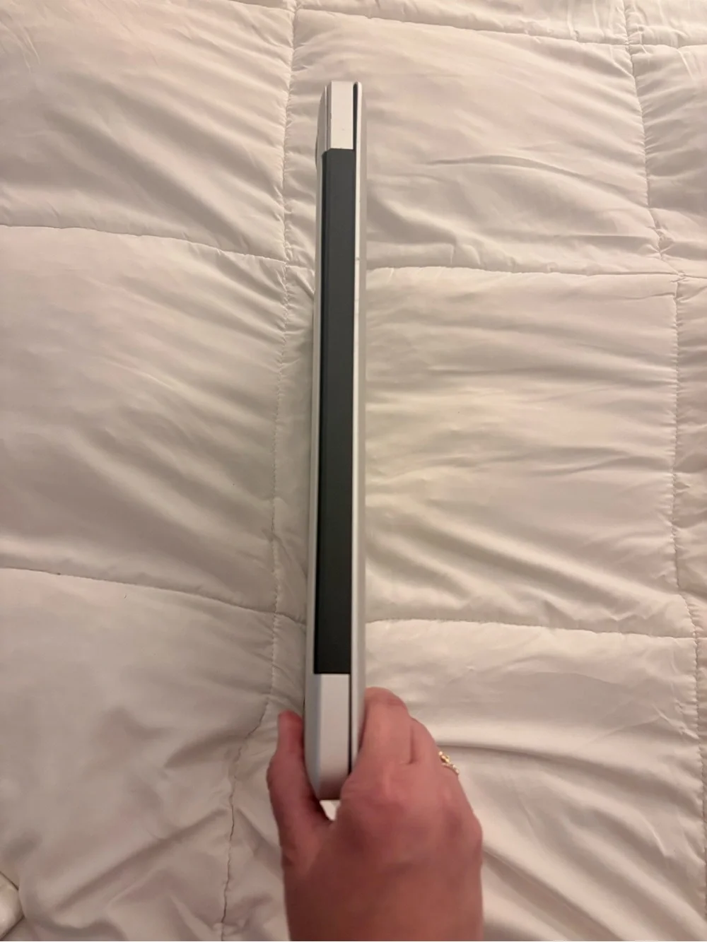 Apple Silver MacBook Pro with Charger and Keyboard Cover